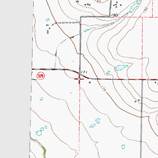 Topographic Map of Laas Farm Airport, TX