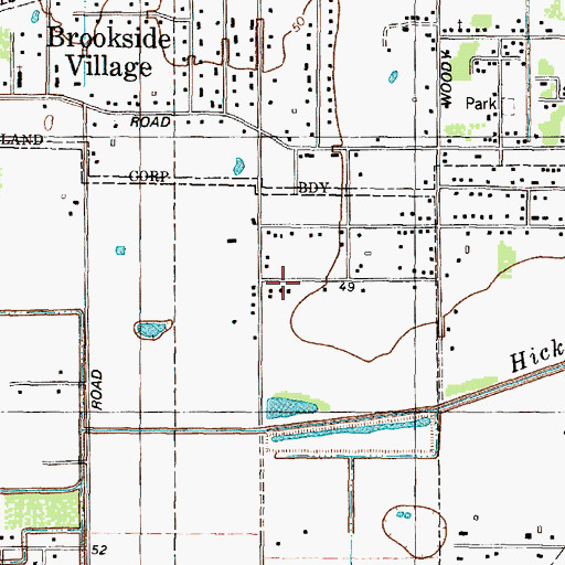 Topographic Map of M D K Field Heliport, TX