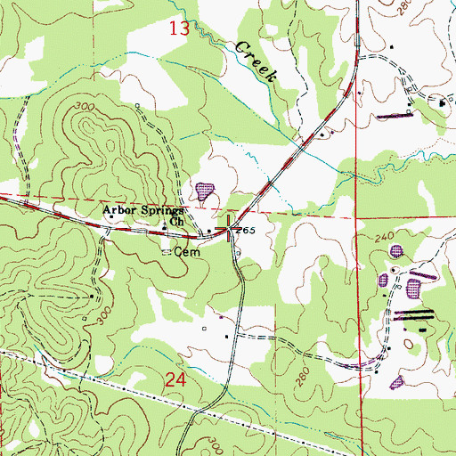 Topographic Map of Bostic, AL