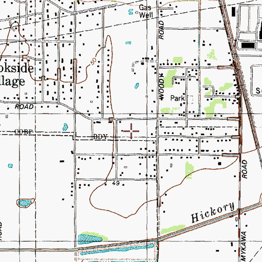 Topographic Map of Joe Rye Heliport, TX