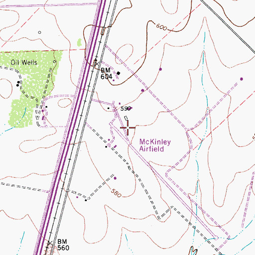Topographic Map of Mc Kinley Field, TX