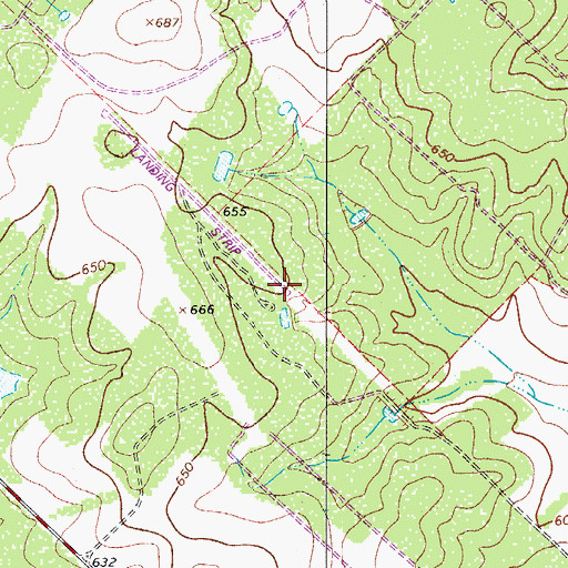 Topographic Map of Jay Kay Ranch Airport, TX