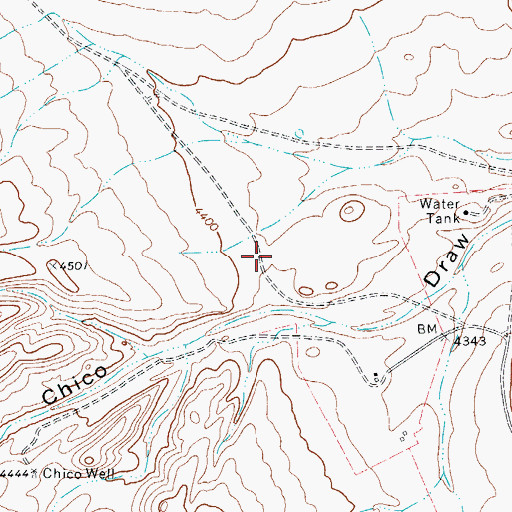 Topographic Map of Triangle Ranch Private Airport, TX