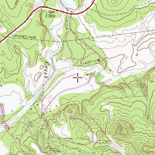 Topographic Map of Freedom Springs Ranch Airport, TX