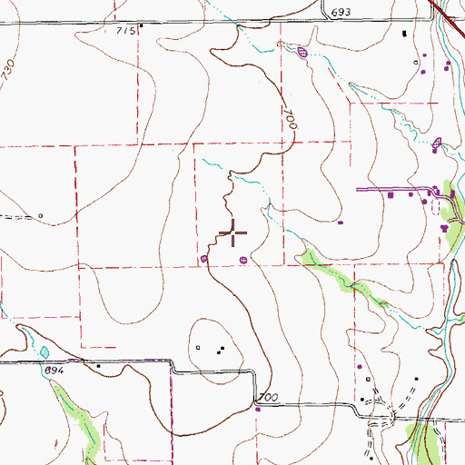 Topographic Map of E D S Heliport, TX
