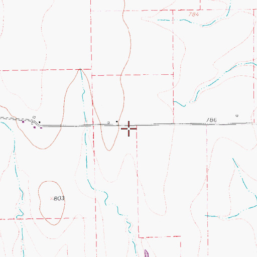 Topographic Map of Palmer Field Airport (historical), TX