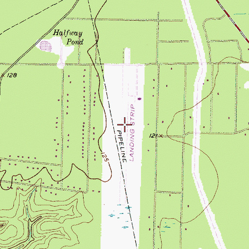 Topographic Map of North Houston Airport, TX