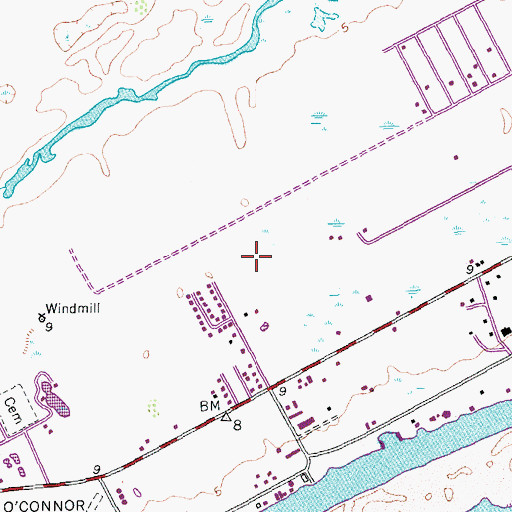 Topographic Map of Phi Heliport, TX