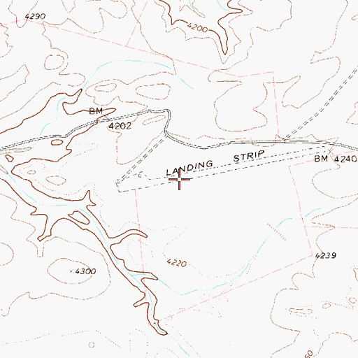 Topographic Map of Big Bend Ranch State Park Airport, TX