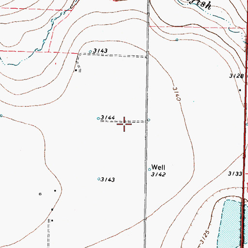 Topographic Map of Cone Airport, TX