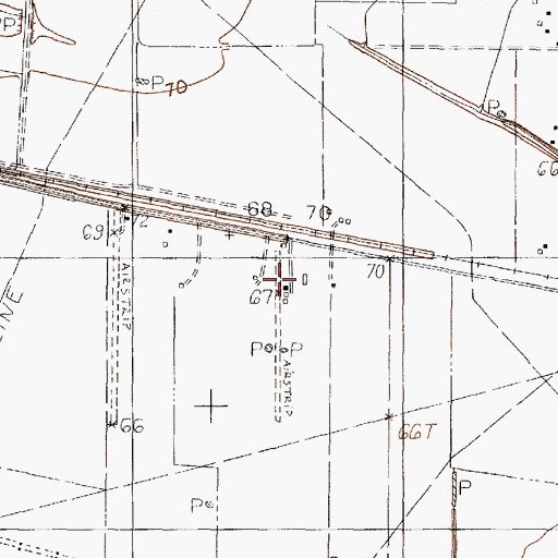 Topographic Map of Tri-County Air Service, TX