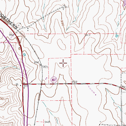 Topographic Map of Howard Field, TX