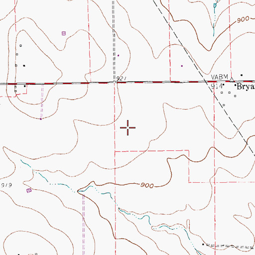 Topographic Map of Fairview Airport, TX