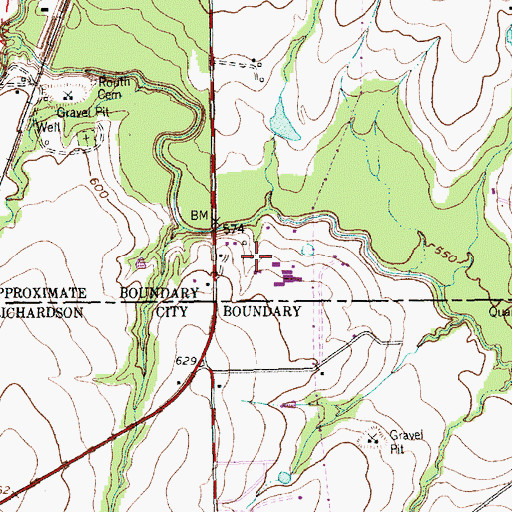 Topographic Map of Owens Country Sausage Heliport, TX