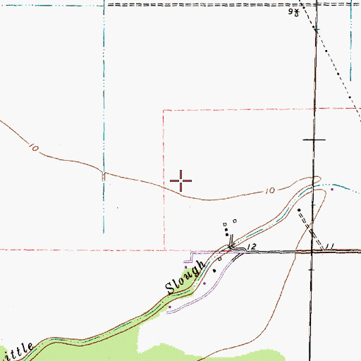 Topographic Map of Joseph Ross Scherdin Airport (historical), TX