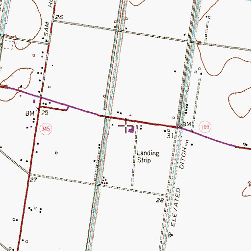 Topographic Map of Texas Air Museum Airport (historical), TX