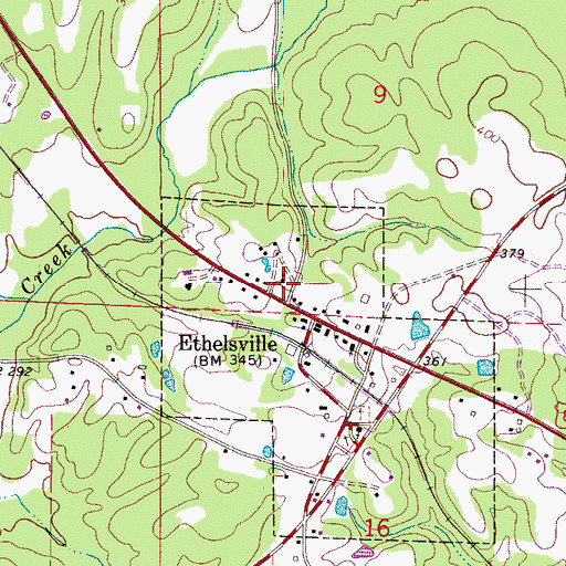 Topographic Map of First Free Will Baptist Church, AL