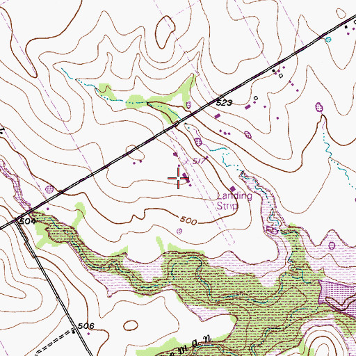 Topographic Map of Heathrow Airport, TX