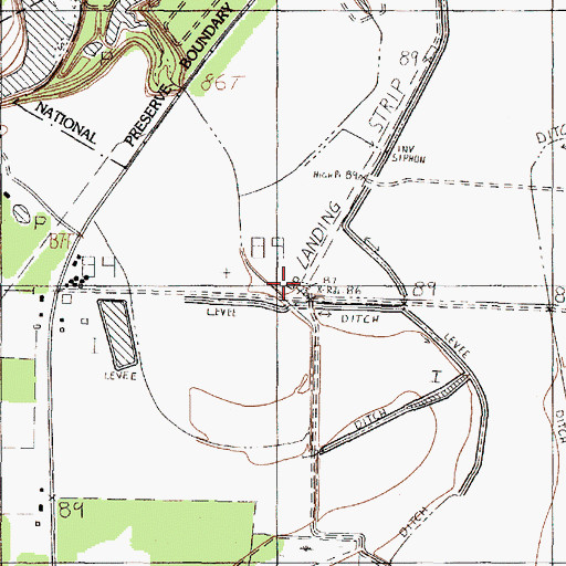 Topographic Map of F R Duke Farm Airport, TX