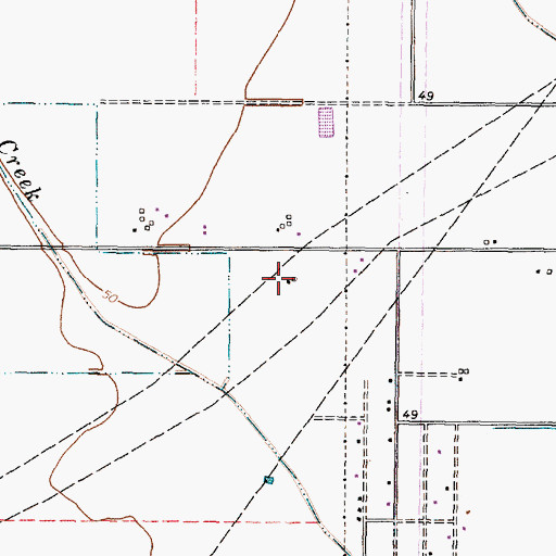 Topographic Map of Bayless Airport, TX