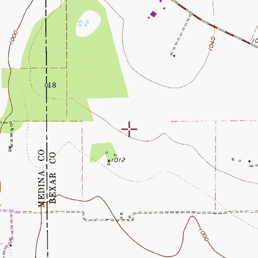 Topographic Map of San Geronimo Airpark, TX