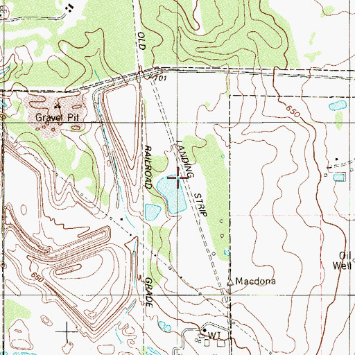 Topographic Map of Standard Industries Airport (historical), TX