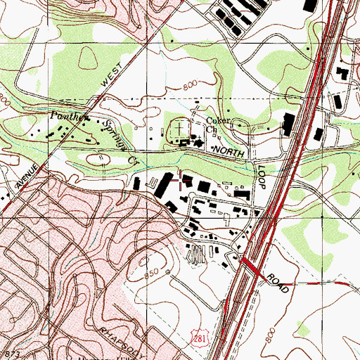 Topographic Map of G W Heliport, TX