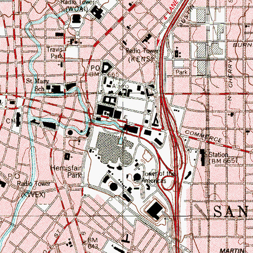 Topographic Map of Del Rio Heliport, TX