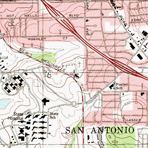 Topographic Map of Department of Public Safety Heliport, TX