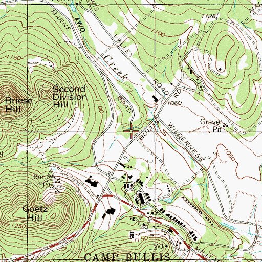 Topographic Map of Camp Bullis Heliport, TX