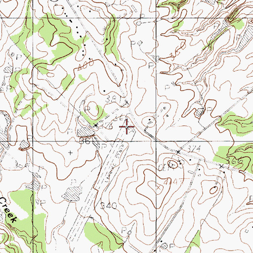 Topographic Map of Fairway Farm Airport, TX