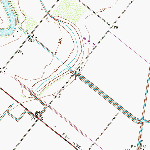 Topographic Map of Kornegay Private Airport, TX