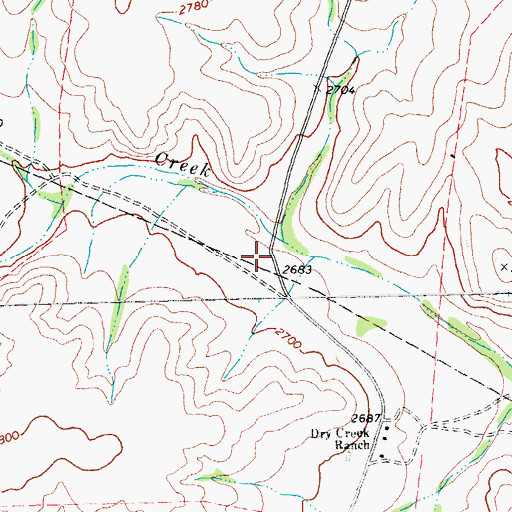 Topographic Map of Mitchell Nr One Airport (historical), TX