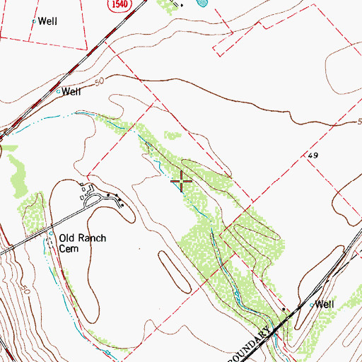 Topographic Map of J A Knolle Field (historical), TX
