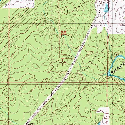 Topographic Map of Marvin Chapel Cemetery, AL