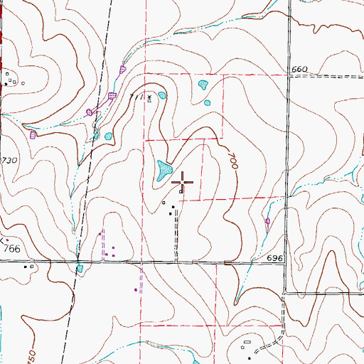 Topographic Map of Ironhead Airport, TX