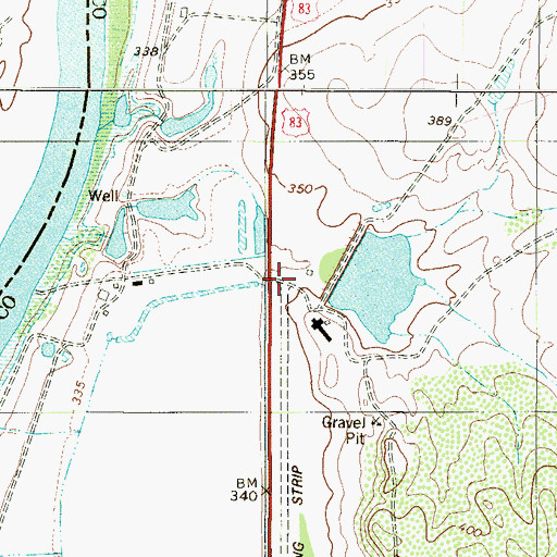 Topographic Map of Corralitos Airport, TX