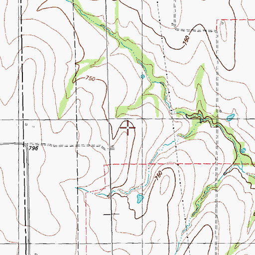 Topographic Map of Valley Plant Airport (historical), TX