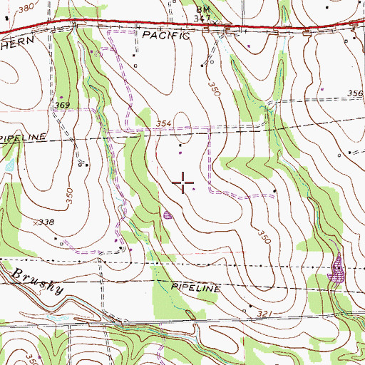 Topographic Map of Marty Ranch Airport, TX