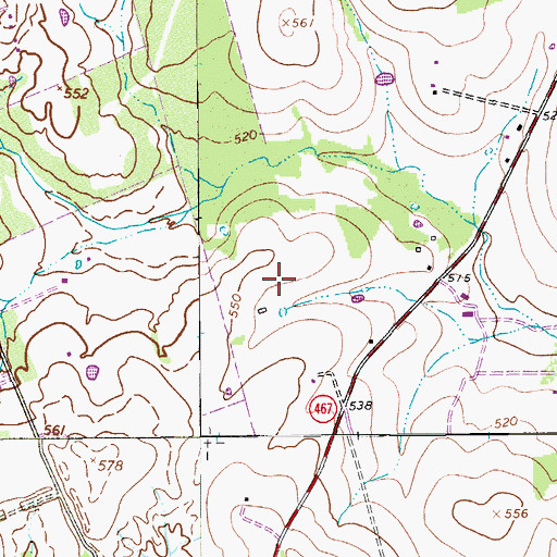 Topographic Map of Elm Creek Airpark, TX