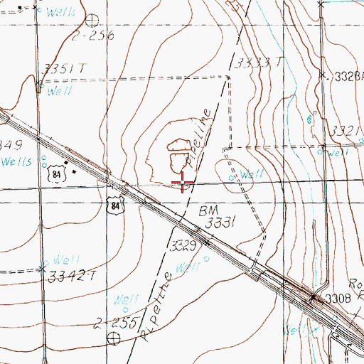 Topographic Map of Biggin Hill Airport, TX