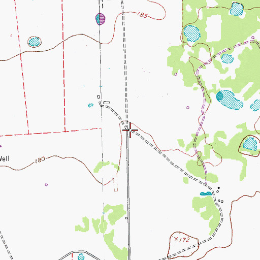 Topographic Map of Galaxy Ranch Airport, TX