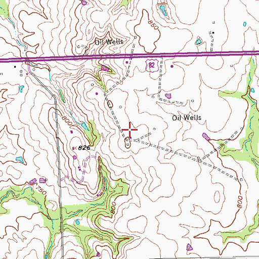 Topographic Map of Butler Airport, TX