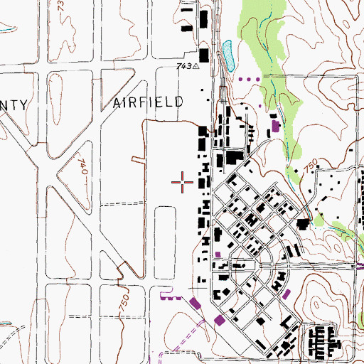 Topographic Map of North Texas Regional Airport/Perrin Field, TX