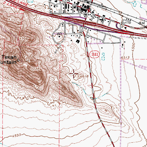 Topographic Map of Sierra Blanca Heliport, TX