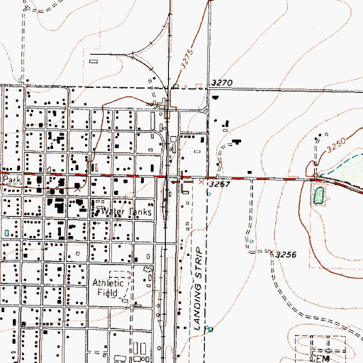 Topographic Map of Silverton Municipal Airport, TX
