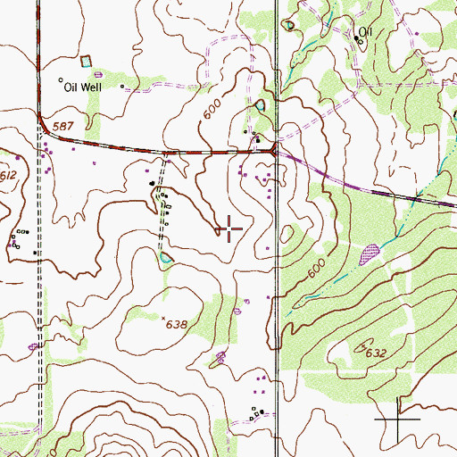 Topographic Map of Cannon Field, TX