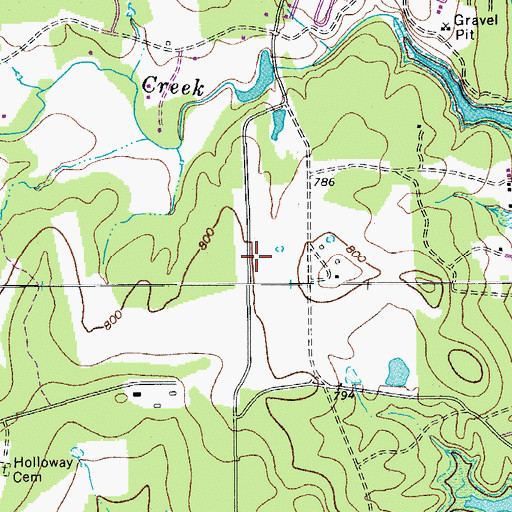 Topographic Map of Lakeside Beach Airport, TX