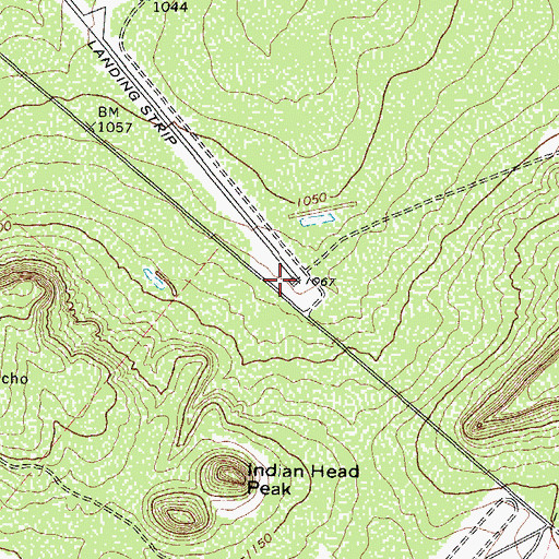 Topographic Map of Anacacho Ranch Airport, TX