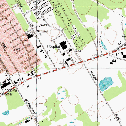 Topographic Map of Houston Northwest Medical Center Heliport, TX